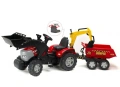FALK DUŻY TRAKTOR NA PEDAŁY Z PRZYCZEPĄ, ŁYŻKĄ I ŁADOWARKĄ MC CORMICK 3-7 LAT 1030W